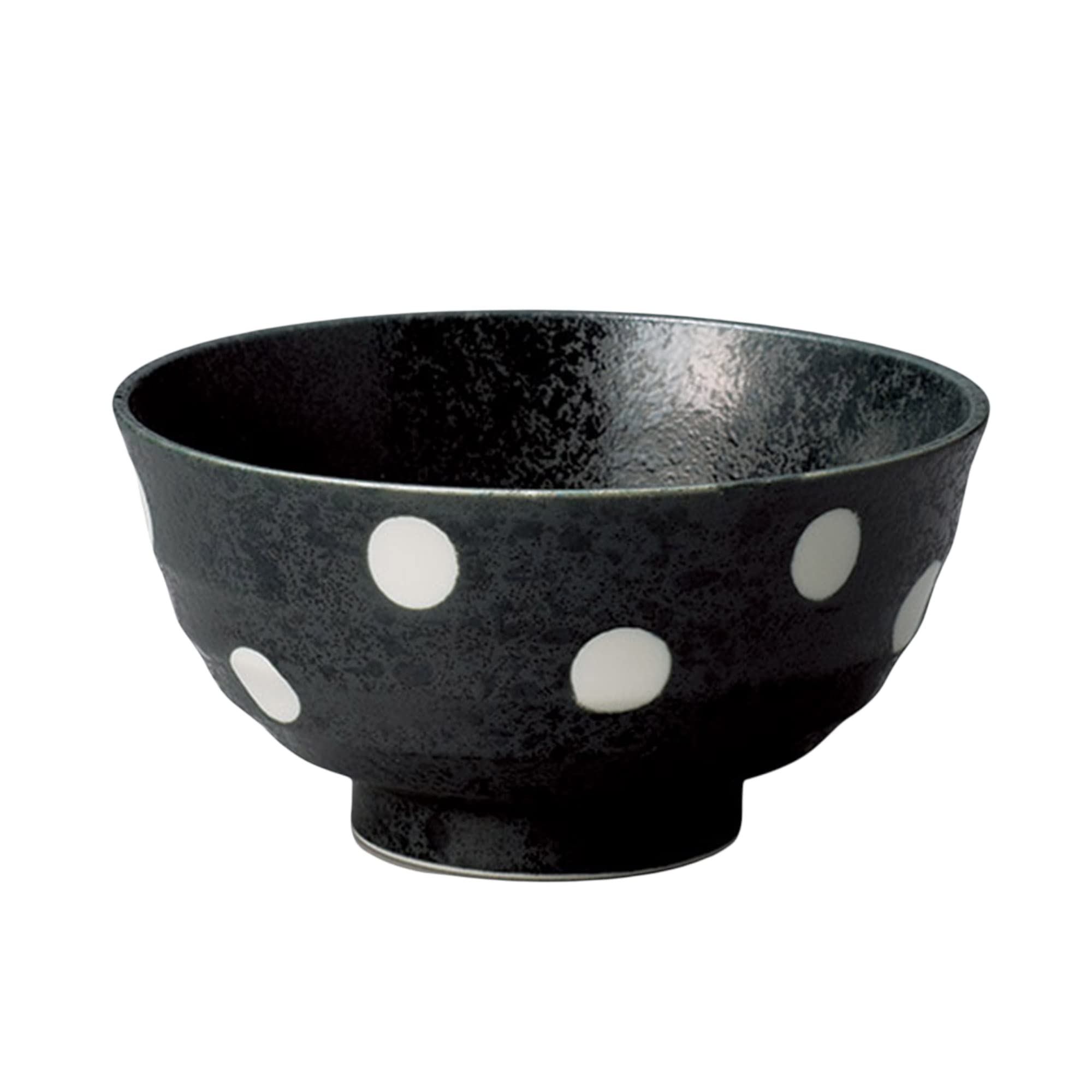 Amazon | 黒結晶ﾄﾞｯﾄ5.5多用丼[17.2×8.8cm] |食器 和食器 業務用 贈答